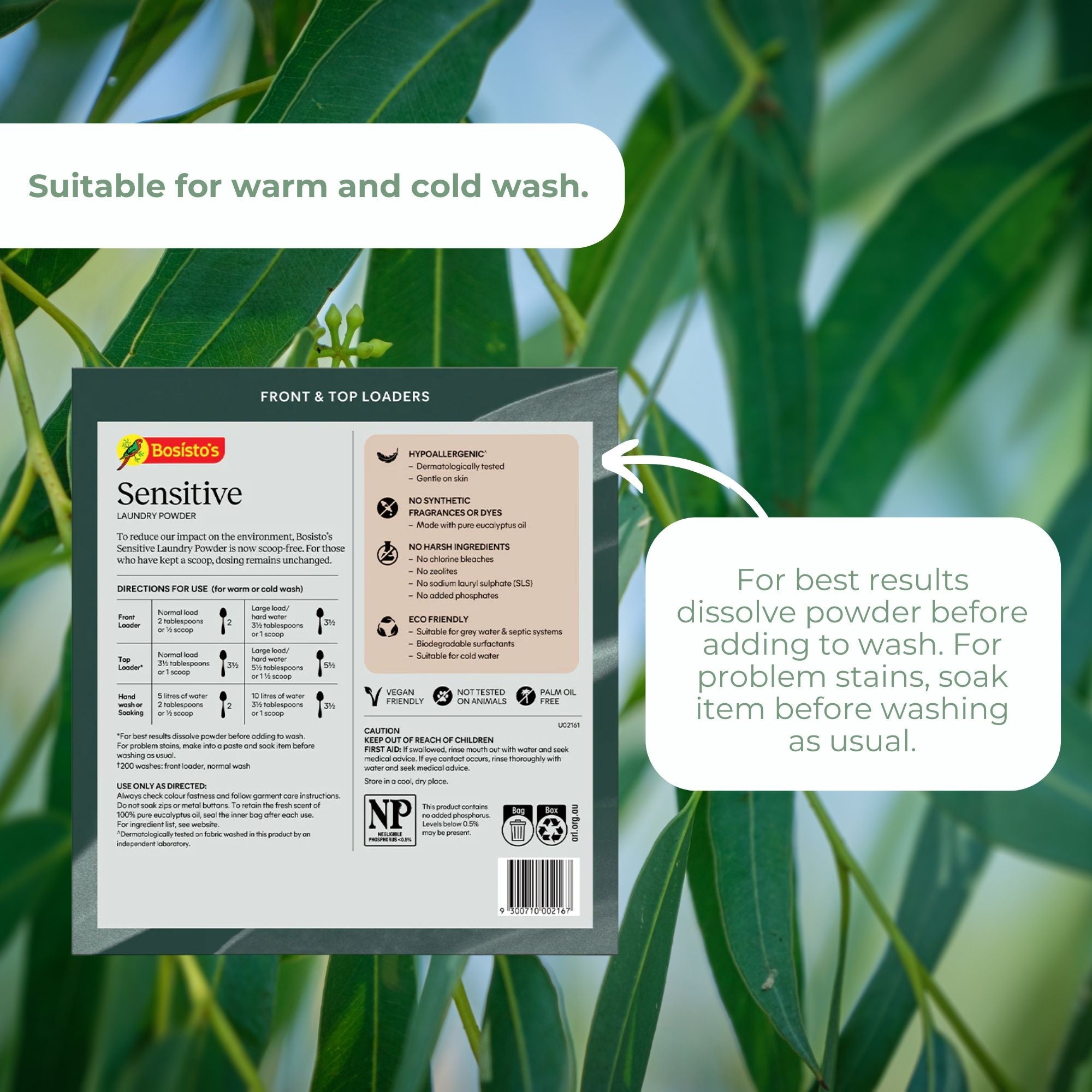Bosisto's 6Kg Senstive Laundry Powder Refill - Eco Eucalyptus Washing Detergent V238-SUPDZ-41161731440720