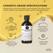 Orku 250ml Organic Pumpkin Seed Oil - Virgin Cold Pressed Unrefined Cosmetic Grade V238-SUPDZ-41162537238608