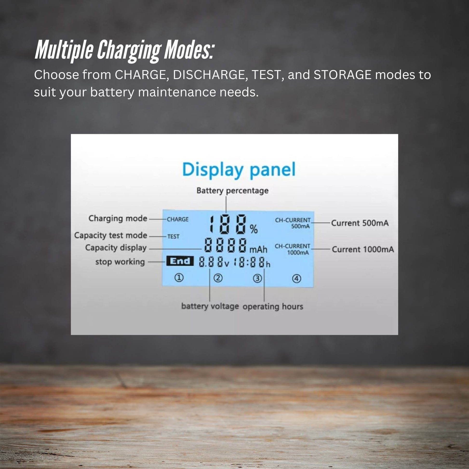 LiitoKala Lii-M4 Smart Battery Charger LCD - 4-Slot USB for 18650 AA AAA Li-ion V238-SUPDZ-41167153594448