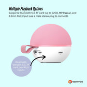 Mini Karaoke Machine and 2x Wireless Microphones Portable Bluetooth Speaker Pink V238-SUPDZ-41169049813072
