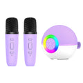 Mini Karaoke Machine - 2x Wireless Microphones Portable Bluetooth Speaker Purple V238-SUPDZ-41169084514384