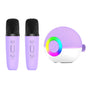 Mini Karaoke Machine - 2x Wireless Microphones Portable Bluetooth Speaker Purple V238-SUPDZ-41169084514384