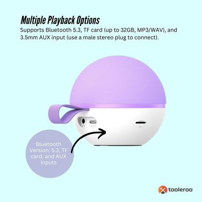Mini Karaoke Machine - 2x Wireless Microphones Portable Bluetooth Speaker Purple V238-SUPDZ-41169084514384