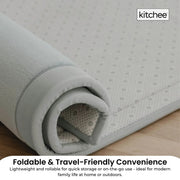Kitchee Foam Floor Mat 200x200cm - Padded Thick Deep Soft Tatami Style Rug Grey V238-SUPDZ-41169835229264