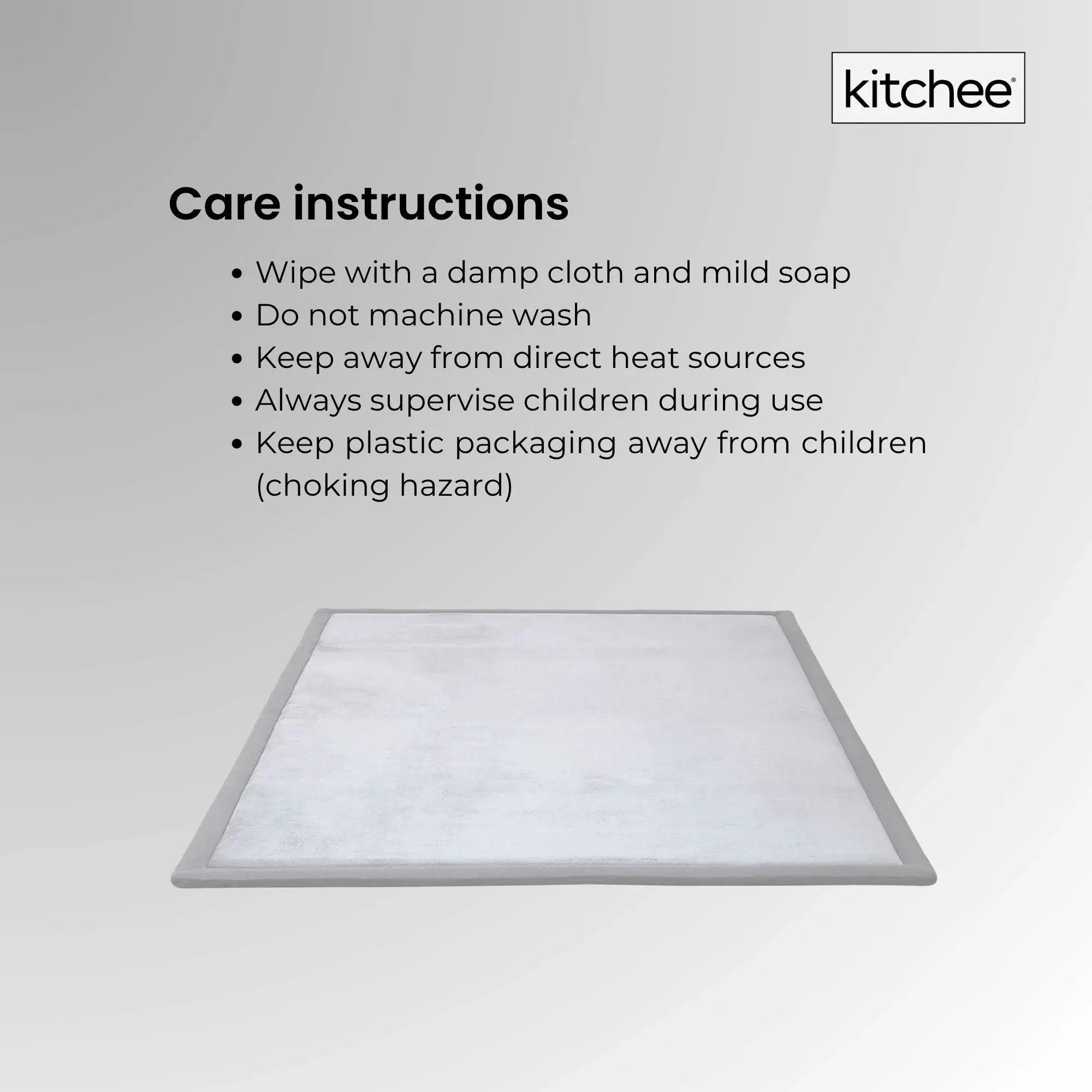Kitchee Foam Floor Mat 200x200cm - Padded Thick Deep Soft Tatami Style Rug Grey V238-SUPDZ-41169835229264