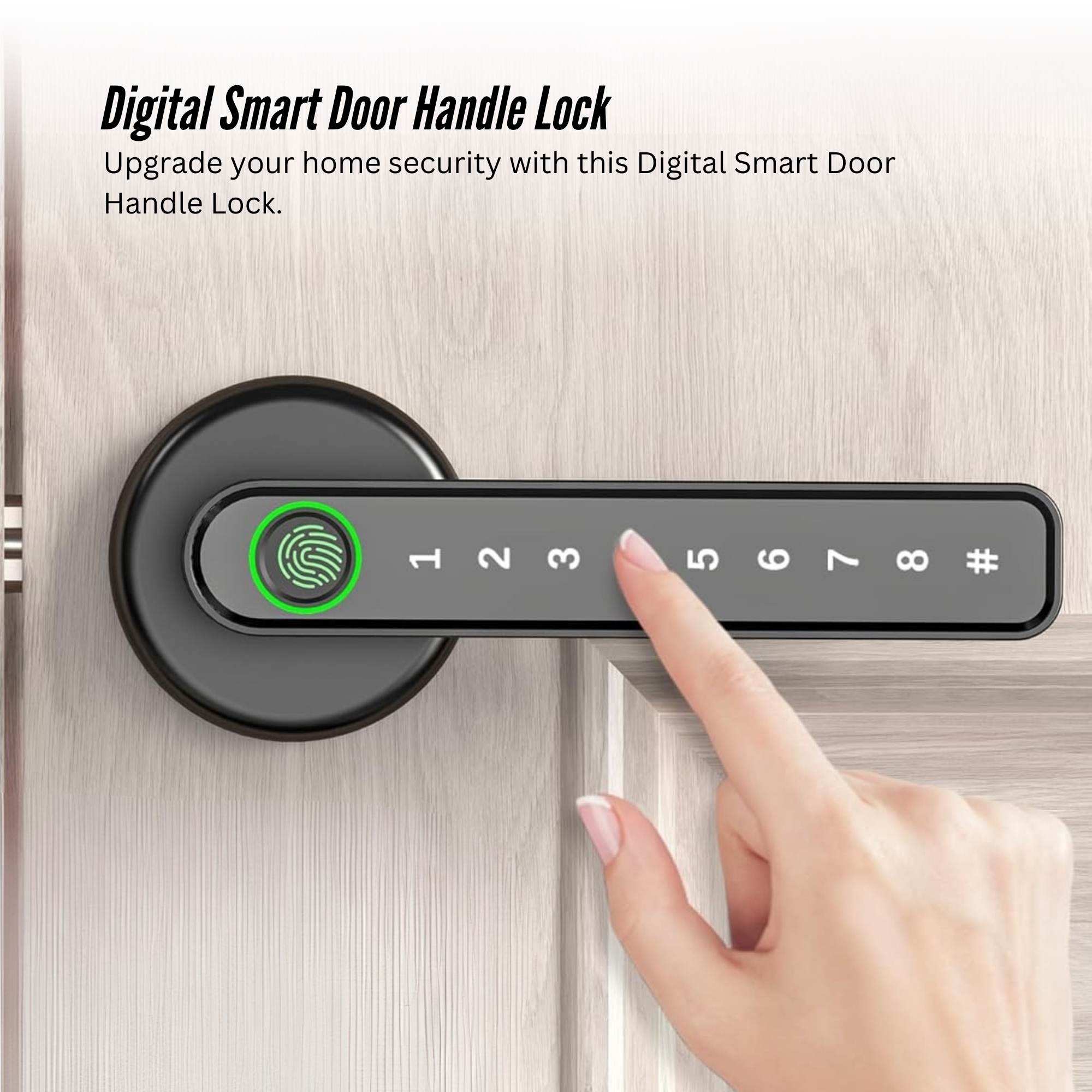 Tooleroo Digital Smart Door Lock Handle - 5in1 Keypad Home Entry Security System V238-SUPDZ-41175156031568