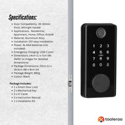 Tooleroo Digital Smart Door Lock Keypad - 5-in-1 Home Entry Security System V238-SUPDZ-41181933174864