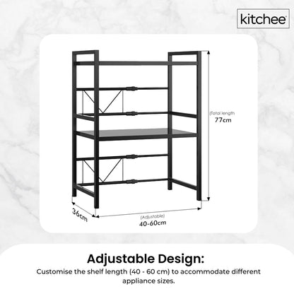 Kitchee Microwave Double Shelf - Expanding Storage Rack Kitchen Organiser Stand V238-SUPDZ-41181999956048