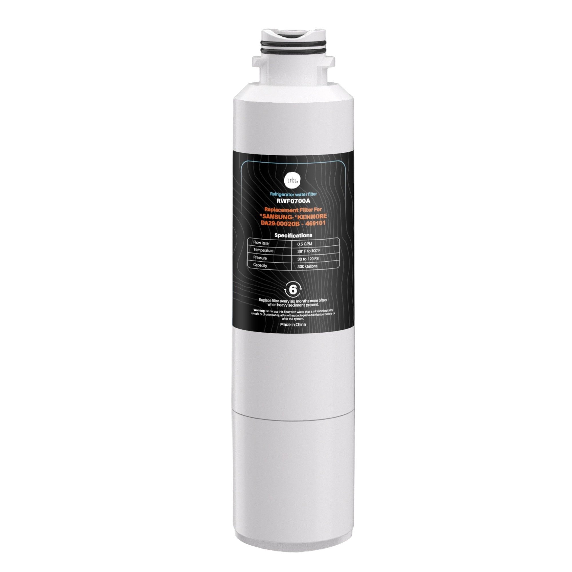 Orku Fridge Water Filter Cartridge Replacement for RWF0700A Samsung Kenmore V238-SUPDZ-41185037451344
