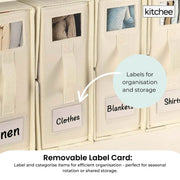 1x Kitchee Foldable Bed Sheet Storage Box - Linen and Closet Organiser Beige V238-SUPDZ-41188856037456