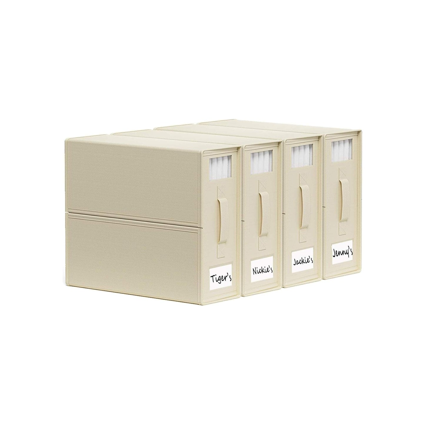 4x Kitchee Foldable Bed Sheet Storage Box - Linen and Closet Organiser Beige V238-SUPDZ-41188860067920