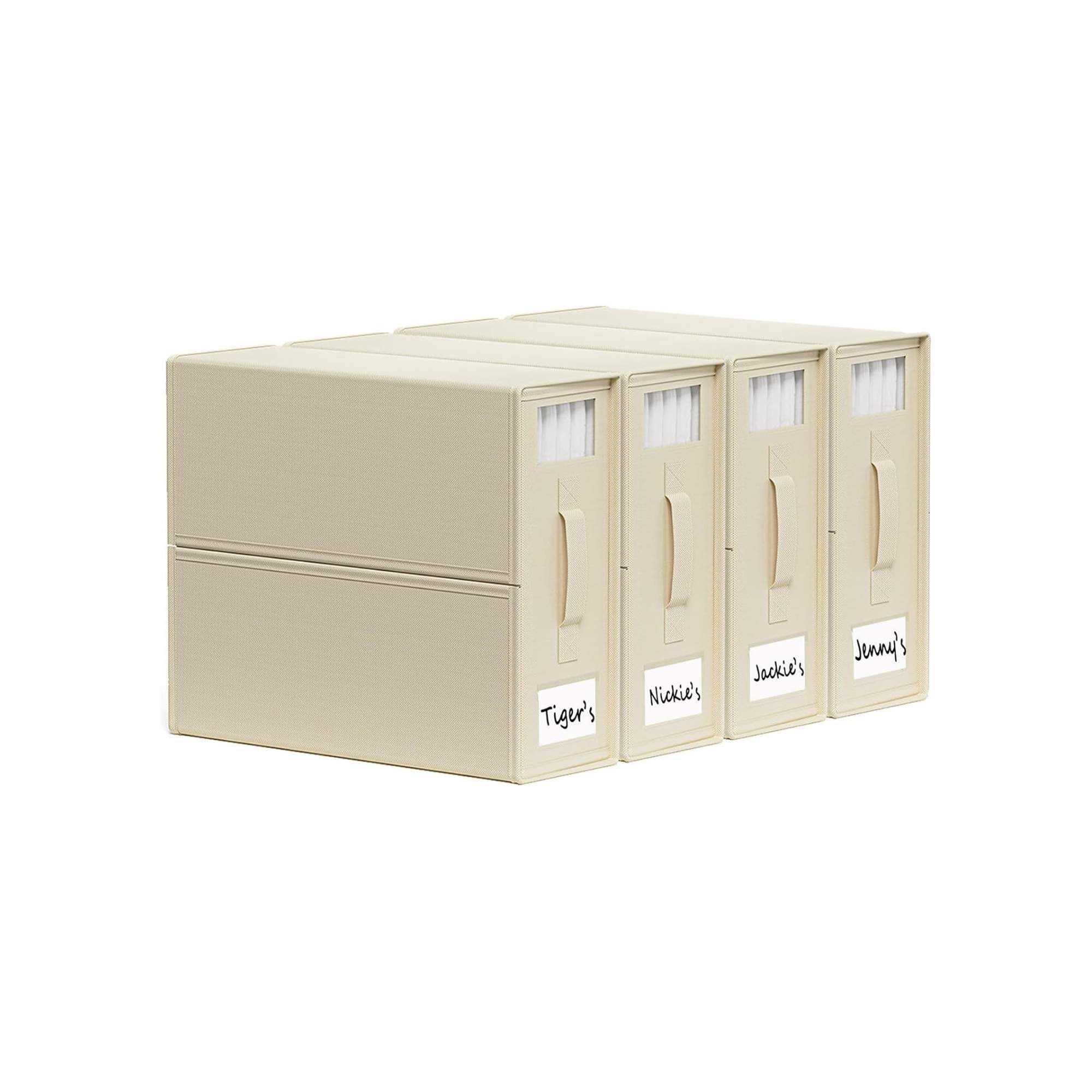 4x Kitchee Foldable Bed Sheet Storage Box - Linen and Closet Organiser Beige V238-SUPDZ-41188860067920