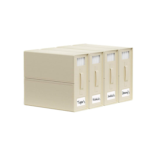 4x Kitchee Foldable Bed Sheet Storage Box - Linen and Closet Organiser Beige V238-SUPDZ-41188860067920