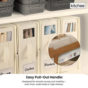 10x Kitchee Foldable Bed Sheet Storage Box - Linen and Closet Organiser Beige V238-SUPDZ-41188861771856