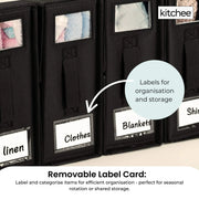 1x Kitchee Foldable Bed Sheet Storage Box - Linen and Closet Organiser Black V238-SUPDZ-41188864196688
