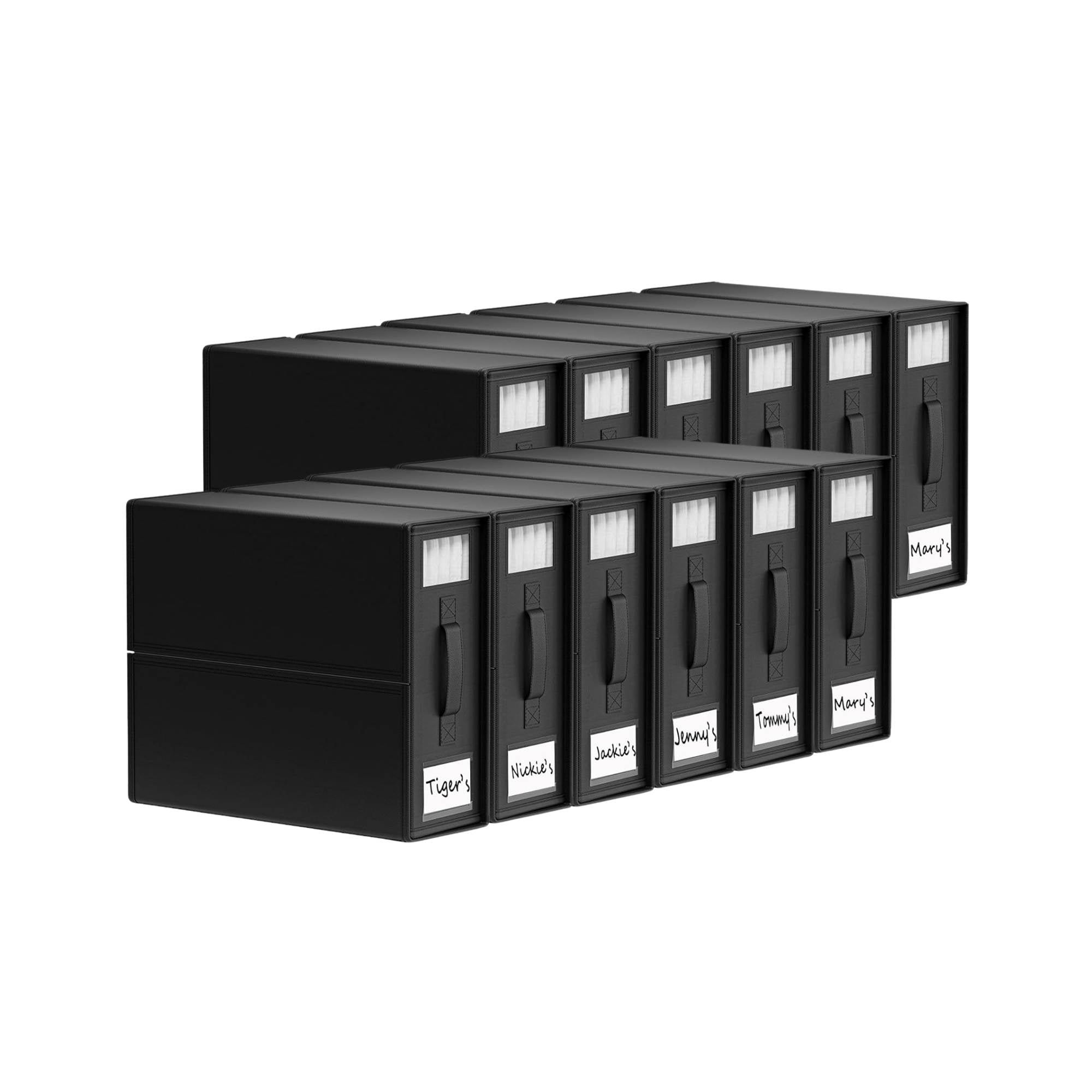 10x Kitchee Foldable Bed Sheet Storage Box - Linen and Closet Organiser Black V238-SUPDZ-41188868915280