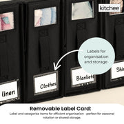 10x Kitchee Foldable Bed Sheet Storage Box - Linen and Closet Organiser Black V238-SUPDZ-41188868915280