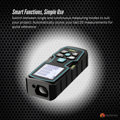 Tooleroo 70m Digital Laser Distance Measurer - LCD Area Volume Meter Tool V238-SUPDZ-41190047350864