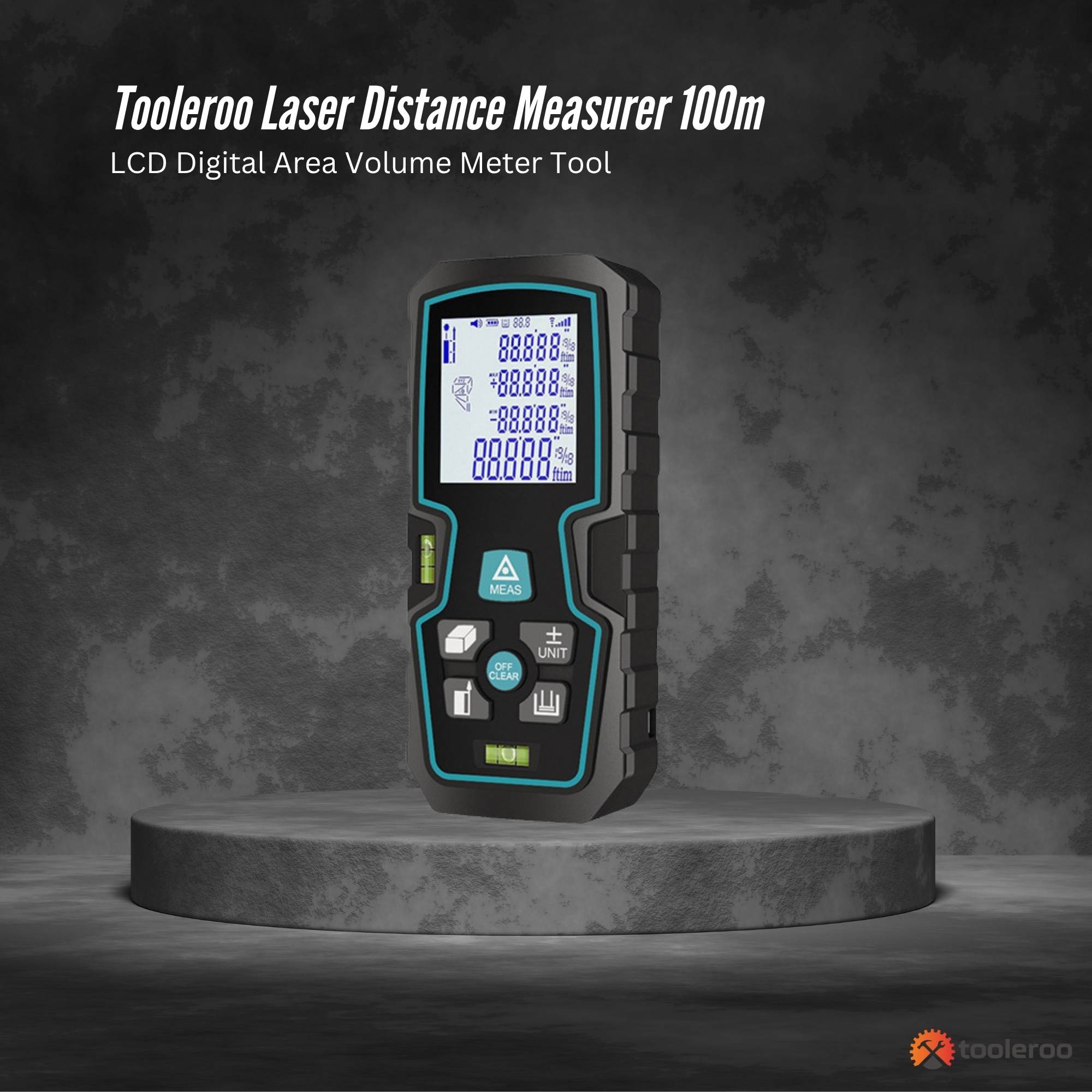Tooleroo 100m Digital Laser Distance Measurer - LCD Area Volume Meter Tool V238-SUPDZ-41190050103376