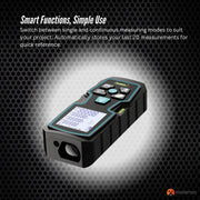 Tooleroo 100m Digital Laser Distance Measurer - LCD Area Volume Meter Tool V238-SUPDZ-41190050103376