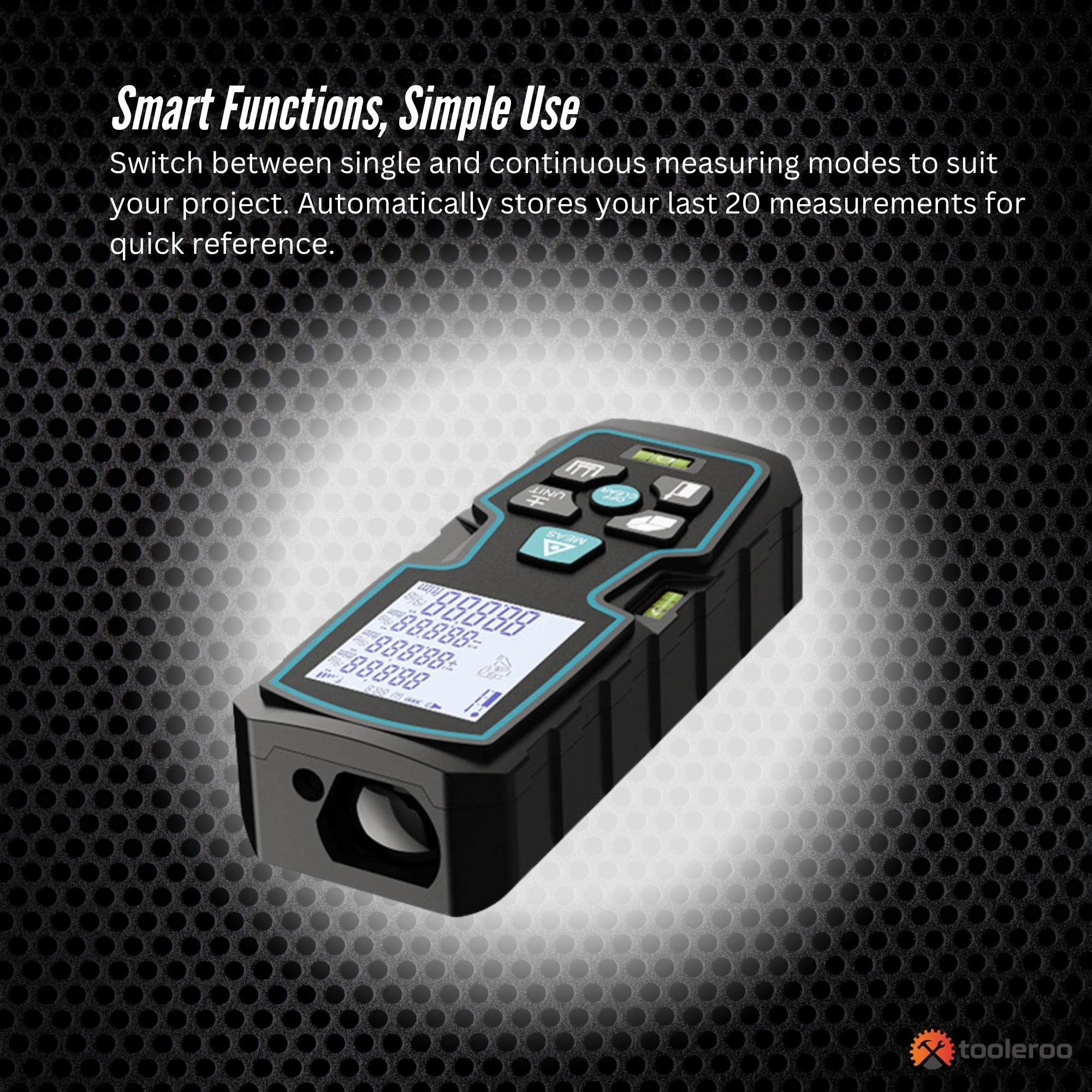 Tooleroo 100m Digital Laser Distance Measurer - LCD Area Volume Meter Tool V238-SUPDZ-41190050103376