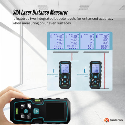 Tooleroo 100m Digital Laser Distance Measurer - LCD Area Volume Meter Tool V238-SUPDZ-41190050103376