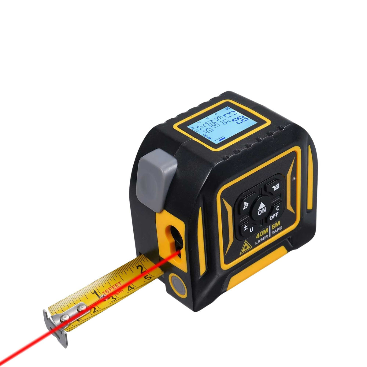 Tooleroo 40m Digital Laser Tape Measure + 5m Steel Tape - 3-in-1 Cross Marking V238-SUPDZ-41191829241936