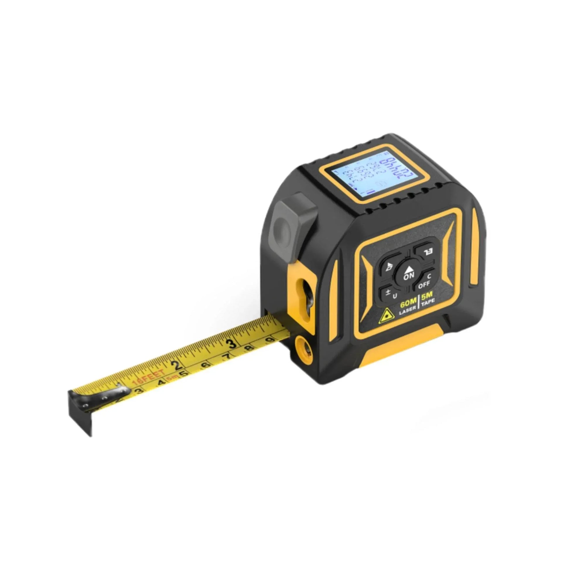 Tooleroo 60m Digital Laser Tape Measure + 5m Steel Tape - 3-in-1 Cross Marking V238-SUPDZ-41191861452880