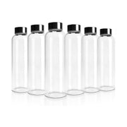 Kitchee 500ml Glass Water Bottle with Stainless Steel Lid - Set of 6 Drink Bottles V238-SUPDZ-41199246966864