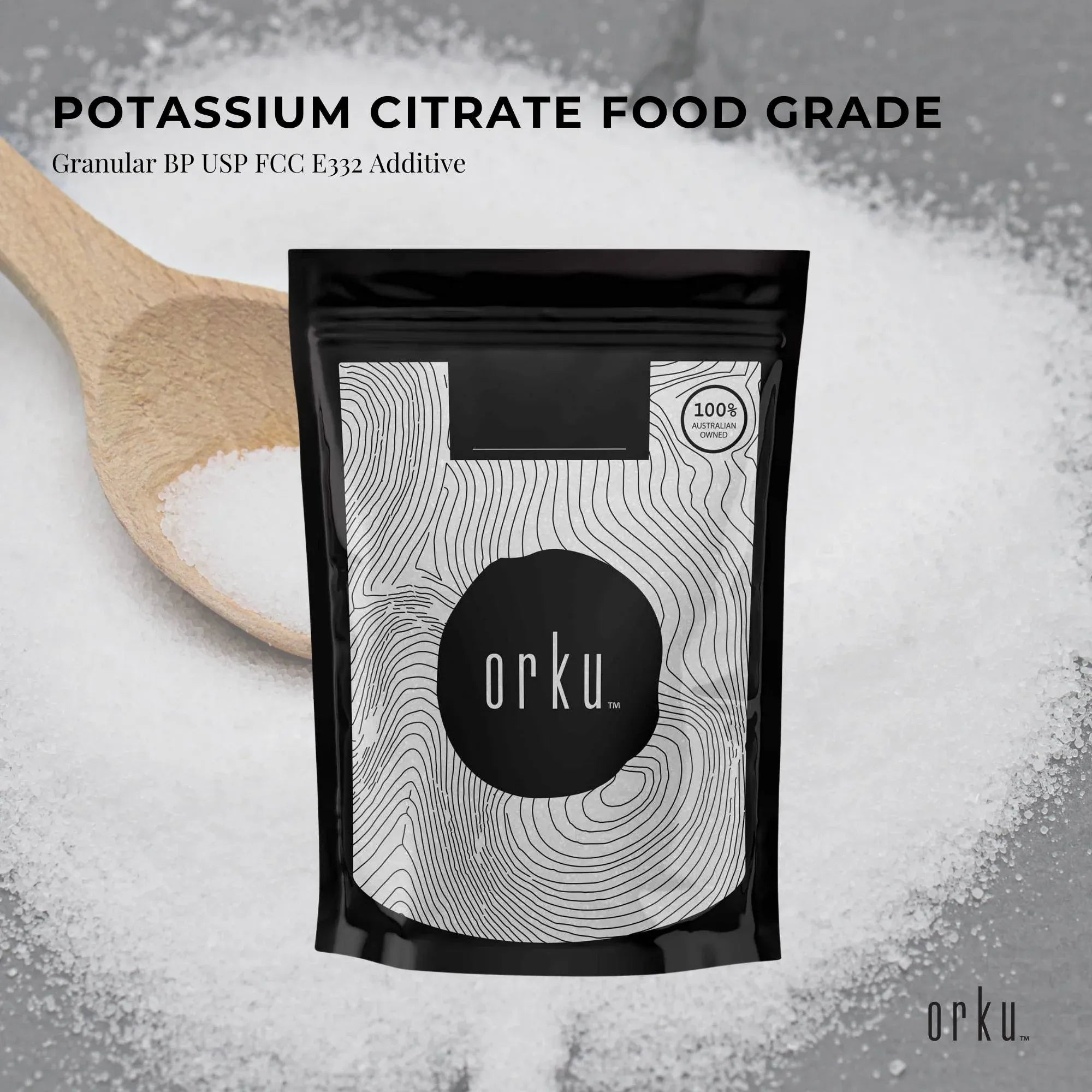 Orku 2Kg Potassium Citrate Food Grade - Granular BP USP FCC E332 Additive V238-SUPDZ-41199924674640