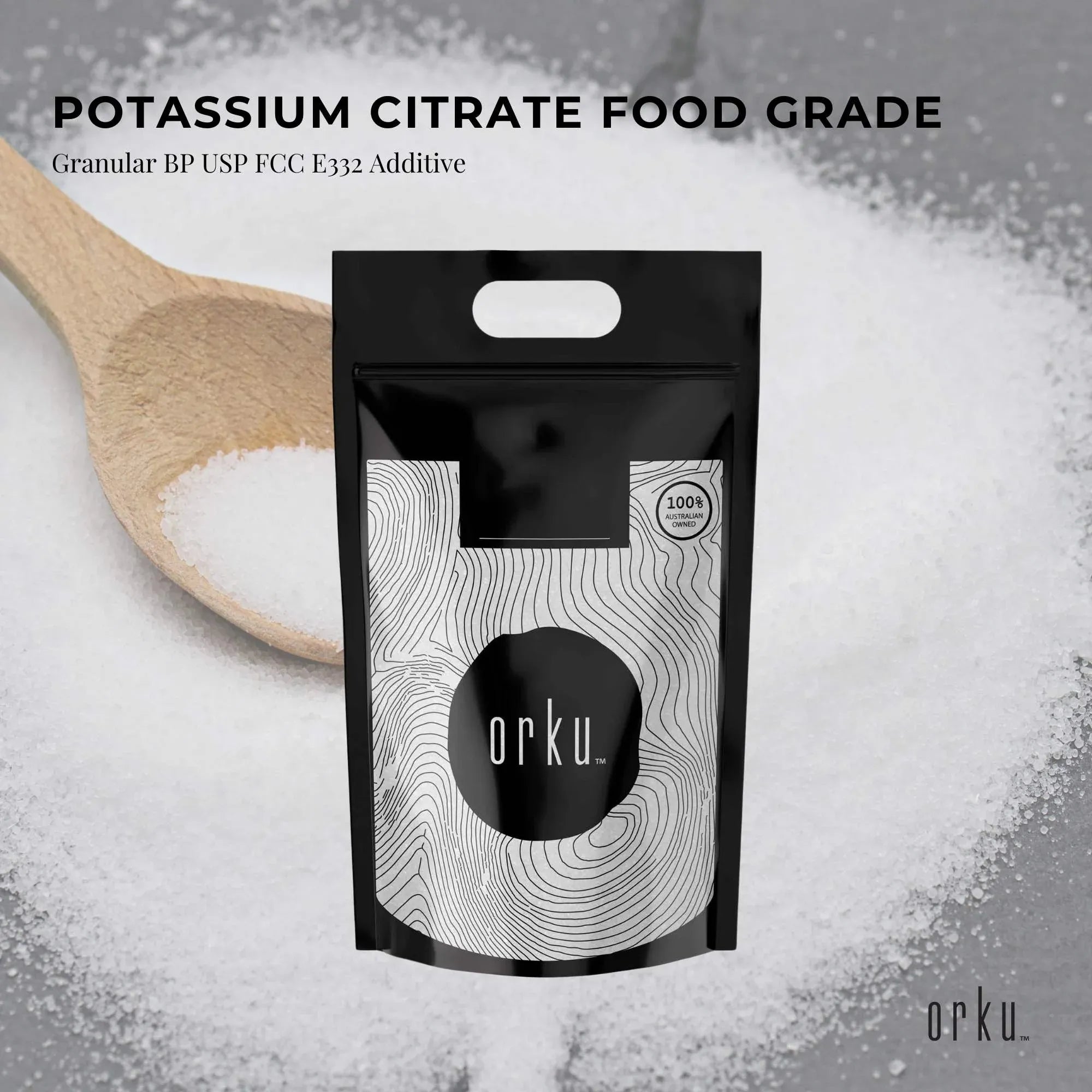 Orku 20Kg Potassium Citrate Food Grade - Granular BP USP FCC E332 Additive V238-SUPDZ-41199925035088