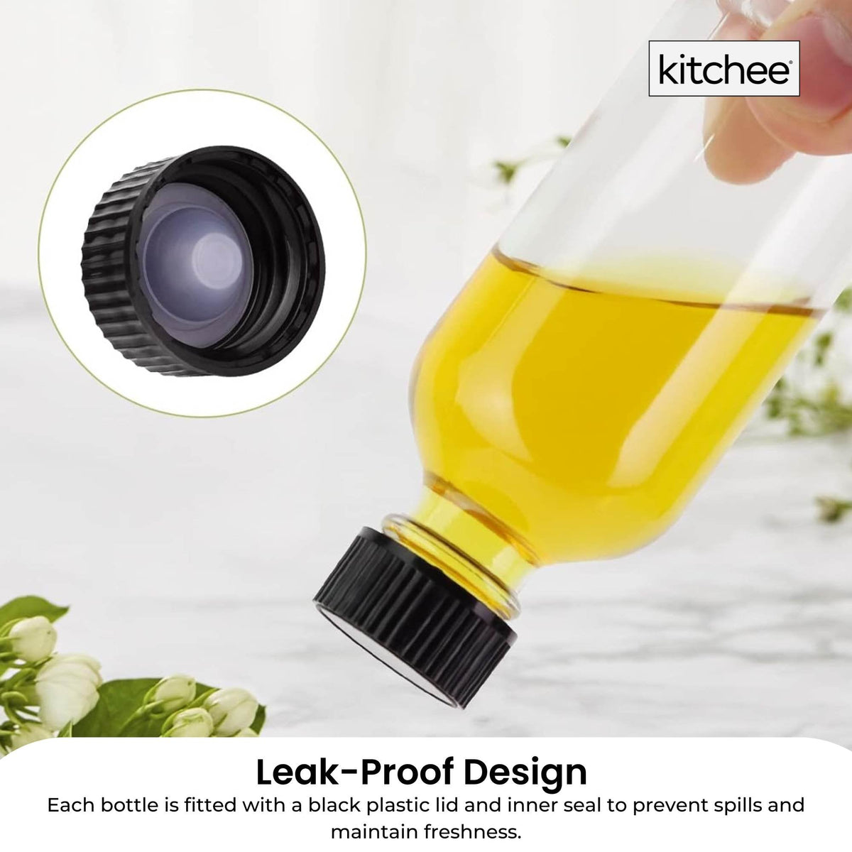 Kitchee 12x 60ml Small Glass Bottles + Lids Funnels Brush Labels Pen V238-SUPDZ-41201377476688