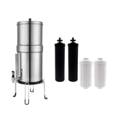 Orku 23L Gravity Benchtop Water Filter System with Gauge - Stainless Steel V238-SUPDZ-41201421582416