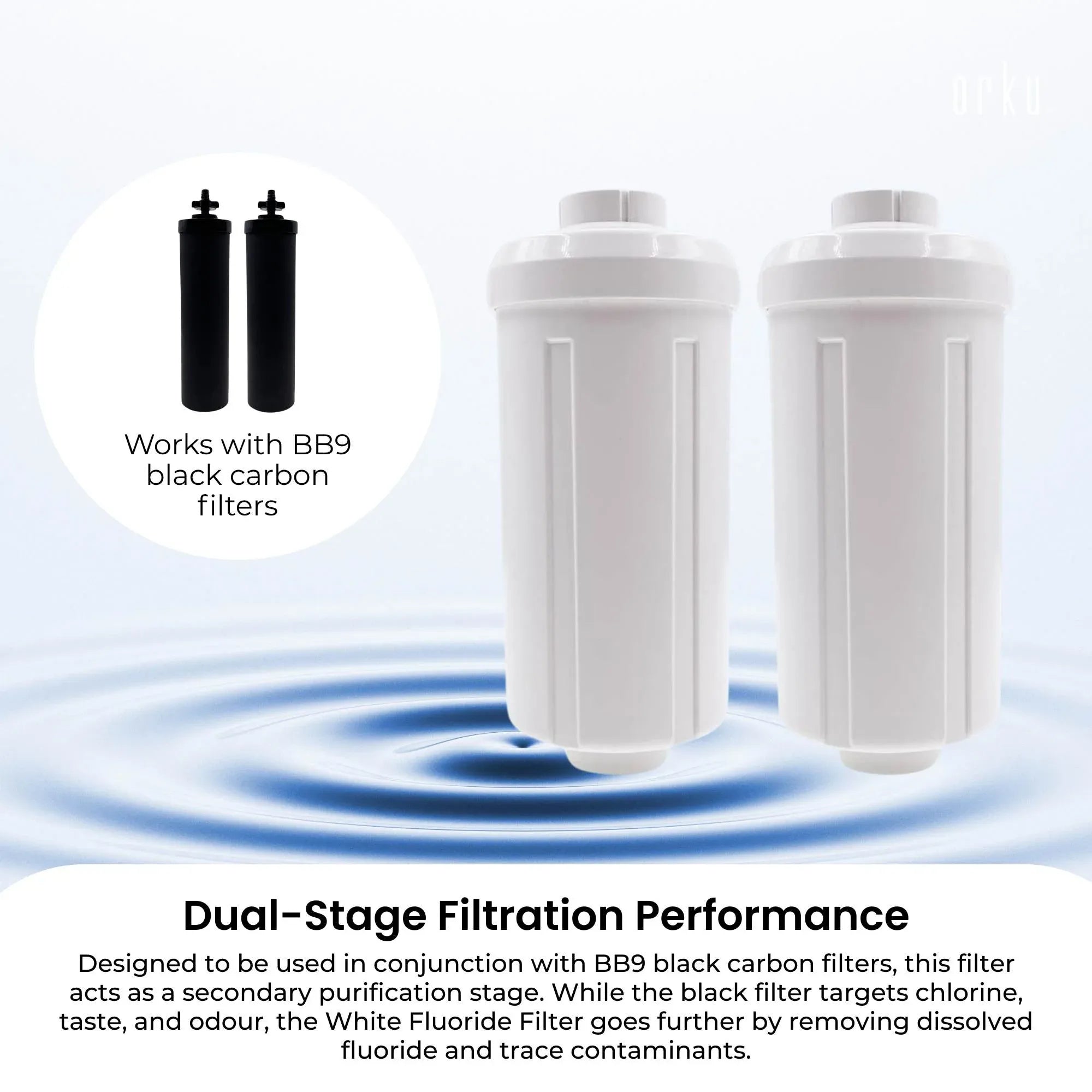 Orku Fluoride Reduction Filter K5366 - Compatible with Berkey PF-2 V238-SUPDZ-41204524843088
