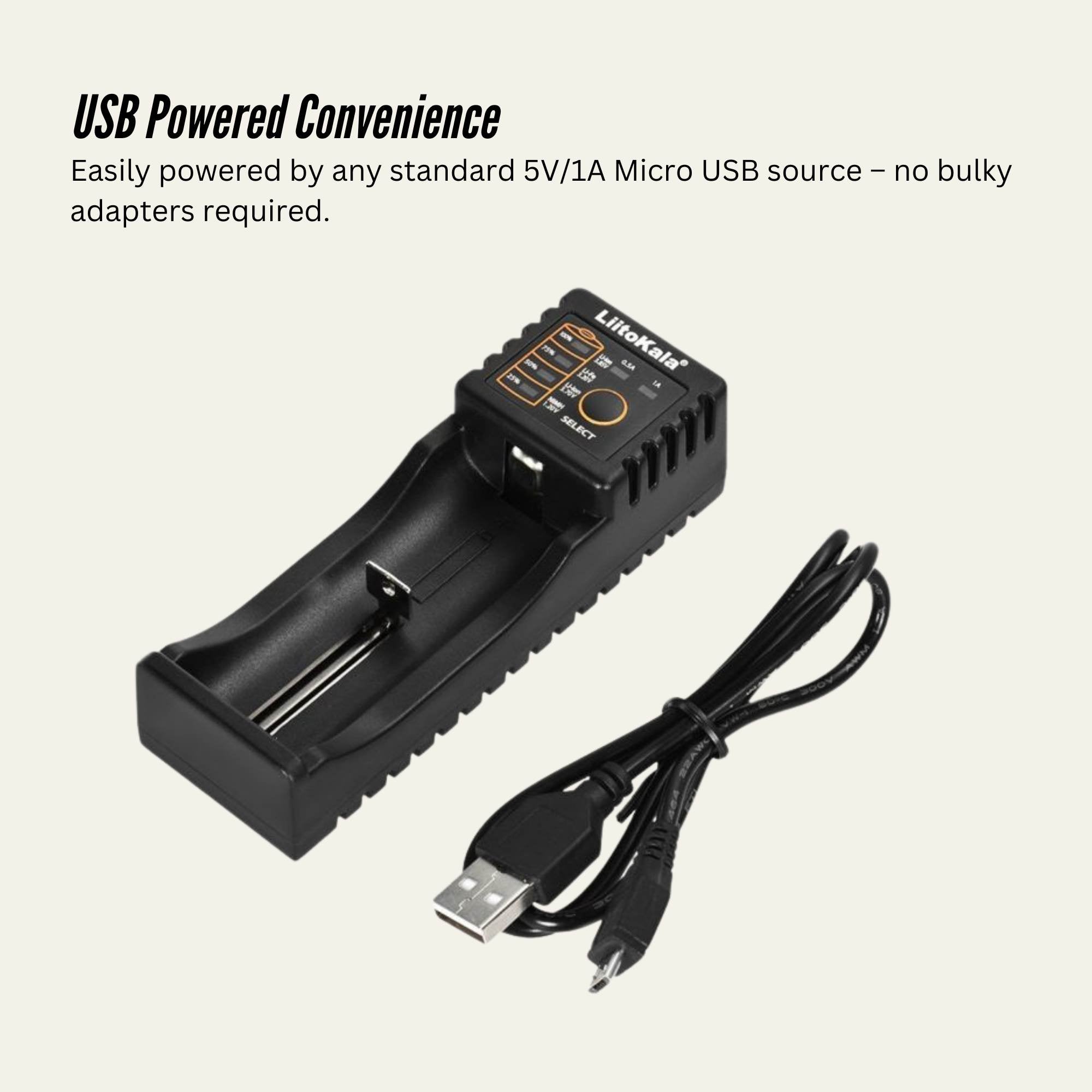 LiitoKala Lii-100 Smart Battery Charger - USB Output for 18650 AA AAA Li-ion NiMH V238-SUPDZ-41205287157840