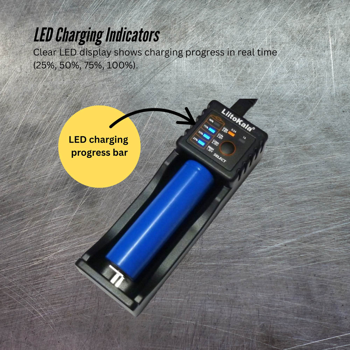 LiitoKala Lii-100 Smart Battery Charger - USB Output for 18650 AA AAA Li-ion NiMH V238-SUPDZ-41205287157840