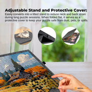 Social Hike Puzzle Board 1000 pcs - Felt Tilting Portable Cover + Drawers Grey V238-SUPDZ-41205924593744