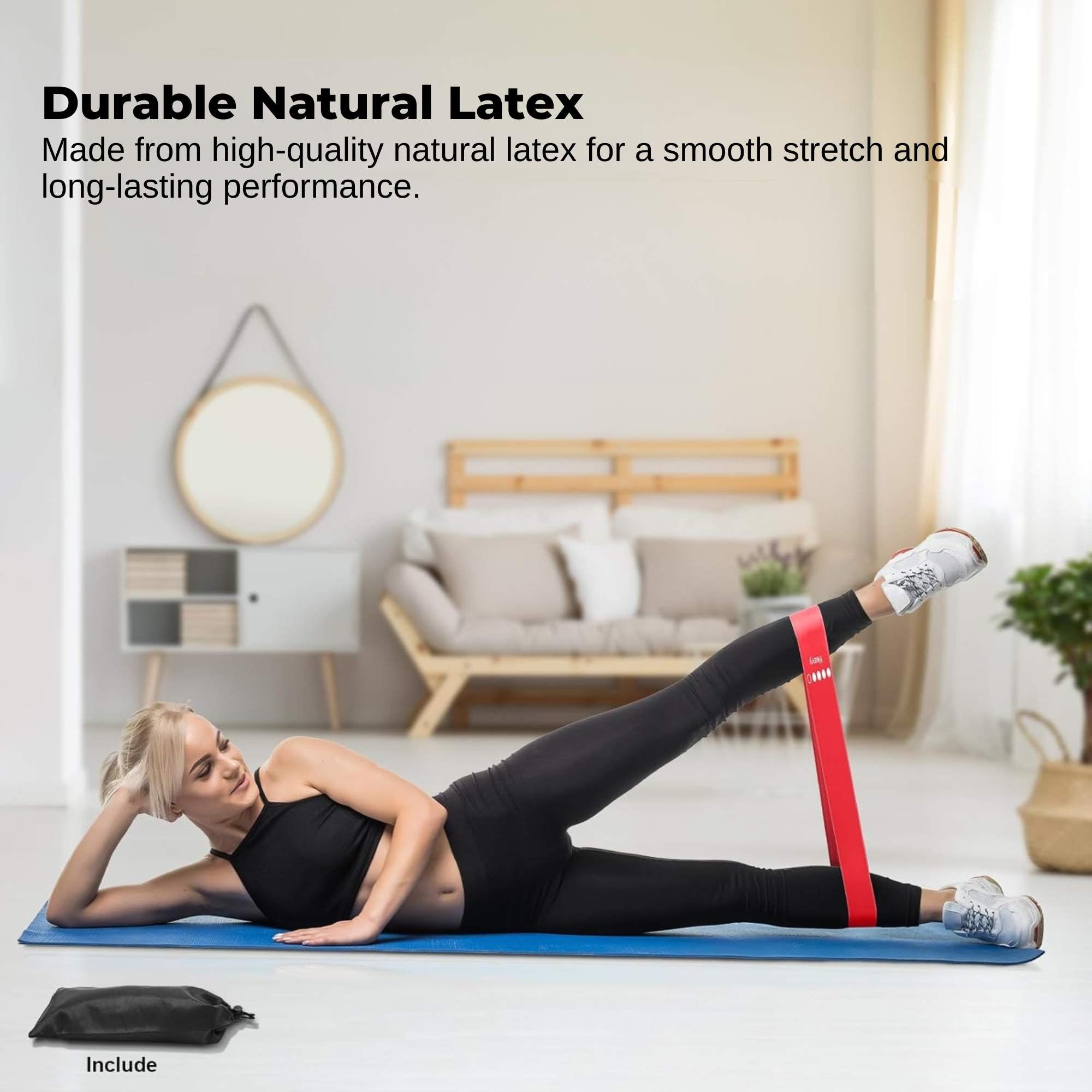 Social Hike Resistance Bands 5-Pack - Anti-Slip Latex Workout Loops 2.3-18.1kg V238-SUPDZ-41208264687696