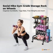 Social Hike Gym Equipment Storage Rack on Wheels - Dumbbells Weights Organiser V238-SUPDZ-41220374265936