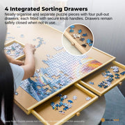 Social Hike Puzzle Board 1000 pcs - Rotating Tabletop with 4 Drawers and Cover V238-SUPDZ-41227680448592