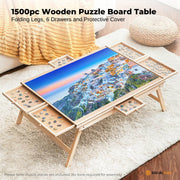 Social Hike Puzzle Board Table 1500 pcs - Folding Legs 6 Drawer with Cover V238-SUPDZ-41228458197072