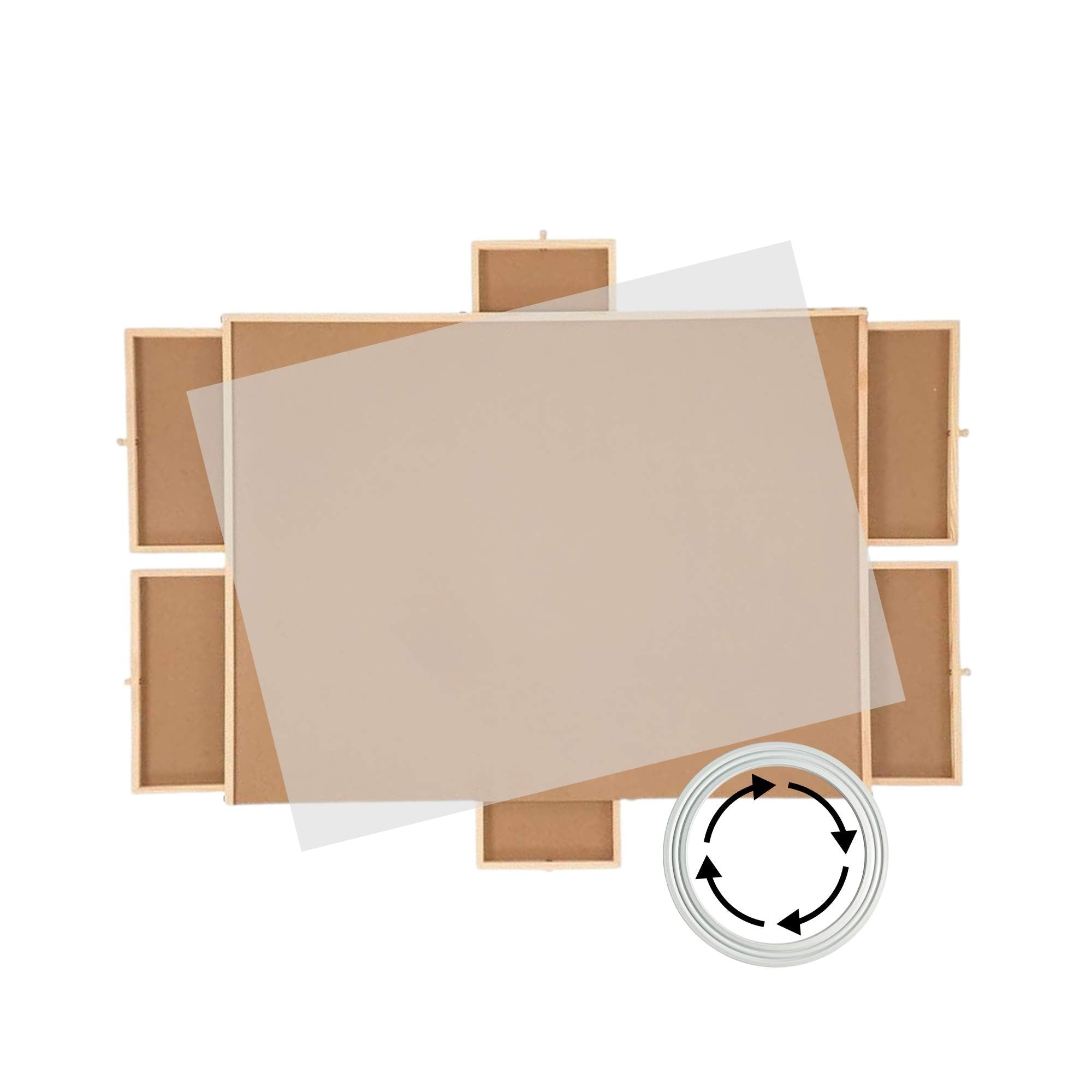 Social Hike Puzzle Board 1500 pcs - Rotating Tabletop with 6 Drawers and Cover V238-SUPDZ-41228508430416