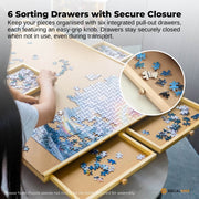 Social Hike Puzzle Board 1500 pcs - Rotating Tabletop with 6 Drawers and Cover V238-SUPDZ-41228508430416