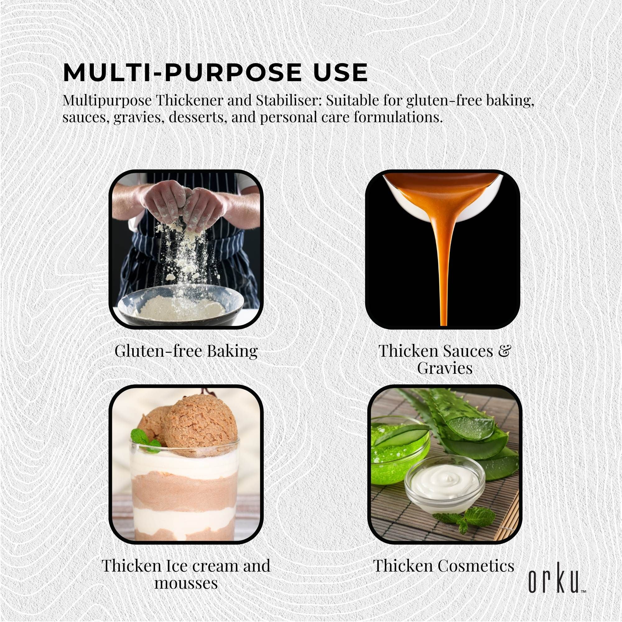 Orku 100g Xanthan Gum Thickener Pure Fine Powder 200 Mesh FCC E415 Food Additive V238-SUPDZ-41235040370768