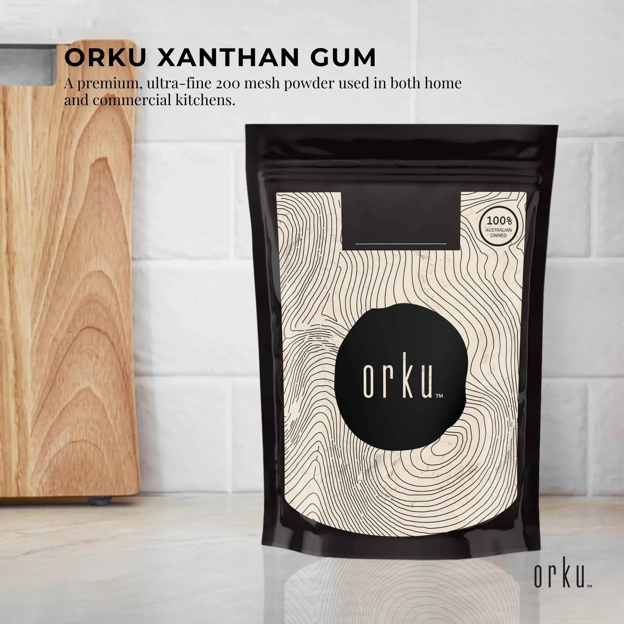 Orku 400g Xanthan Gum Thickener Pure Fine Powder 200 Mesh FCC E415 Food Additive V238-SUPDZ-41235055083600