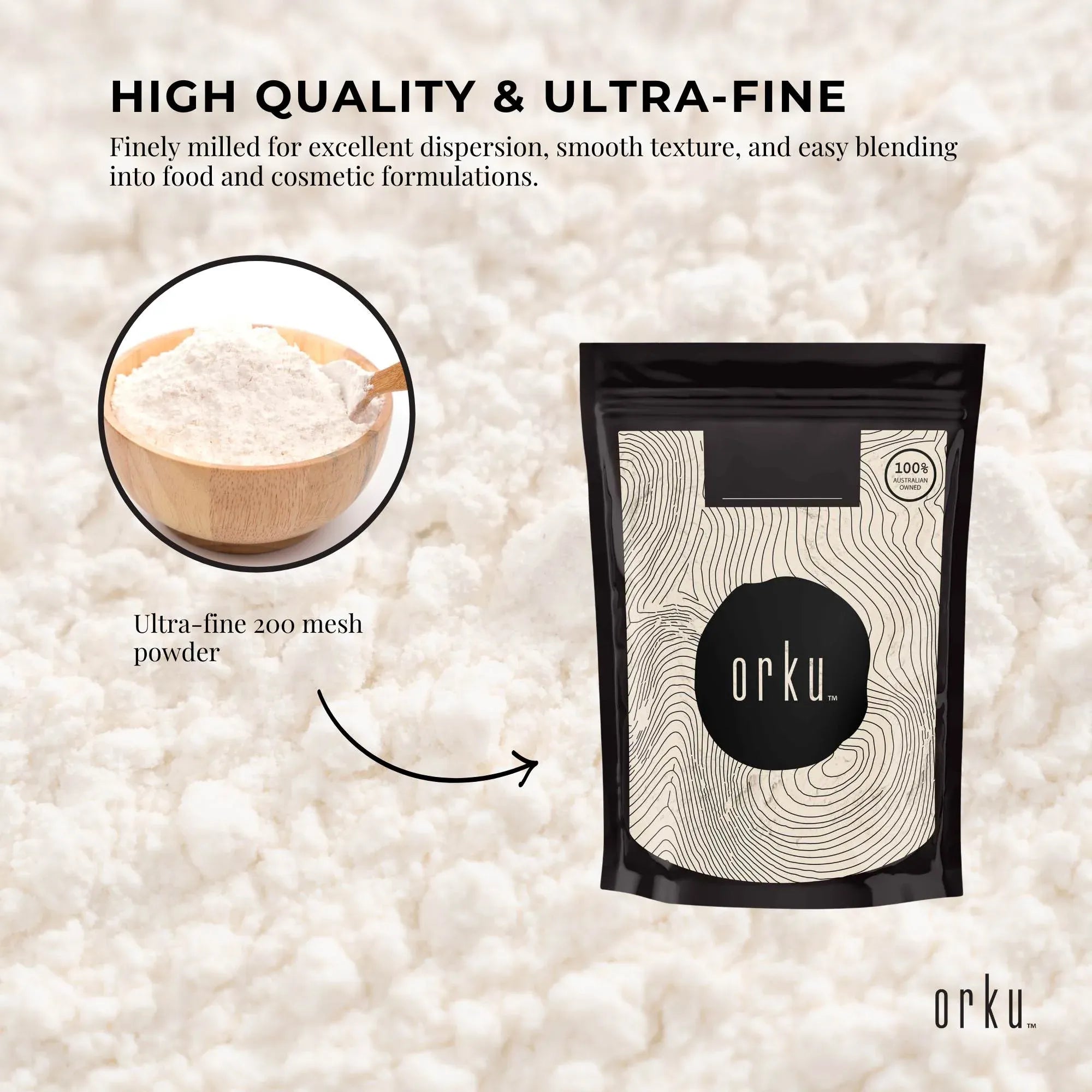 Orku 2Kg Xanthan Gum Thickener Pure Fine Powder 200 Mesh FCC E415 Food Additive V238-SUPDZ-41235055870032