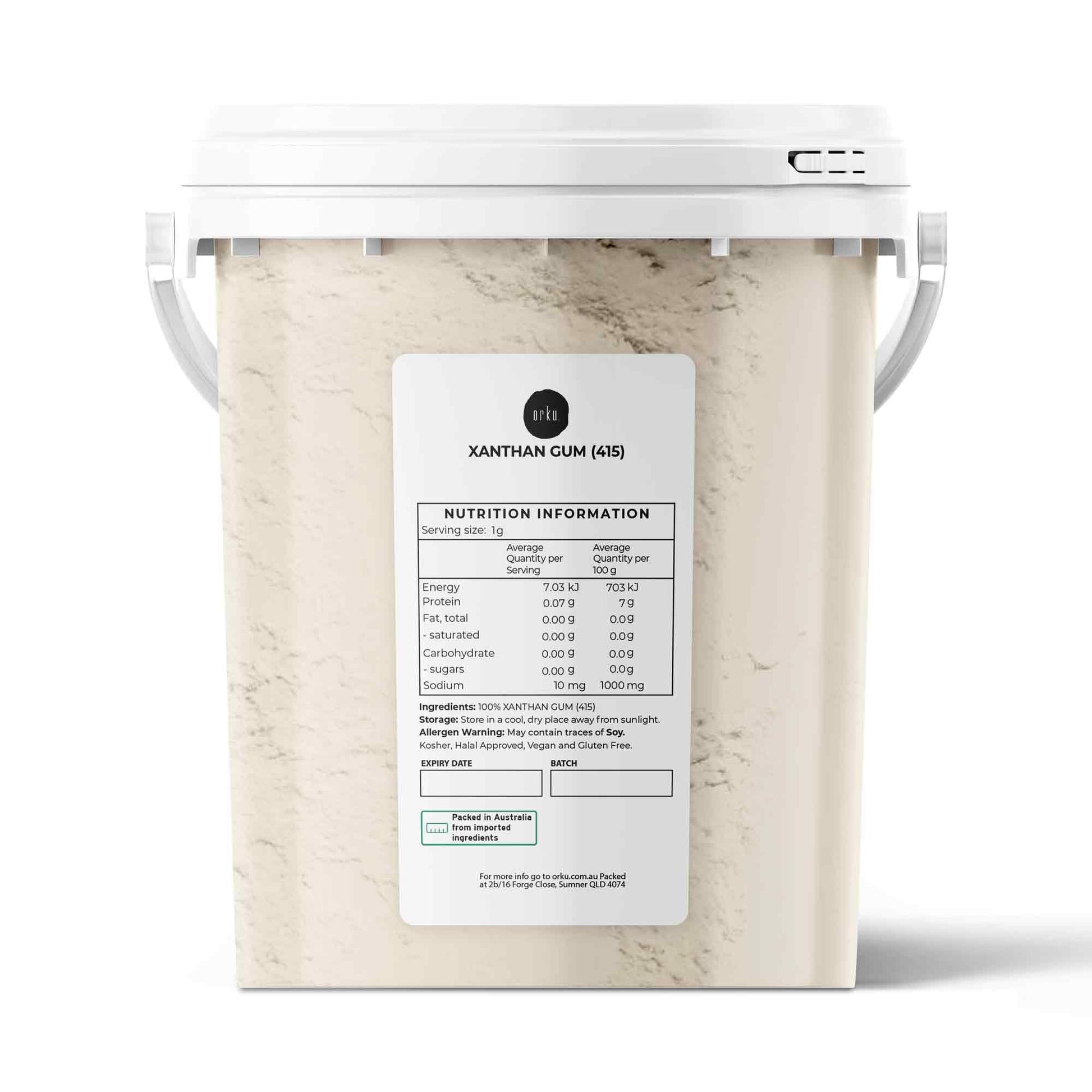 Orku 600g Xanthan Gum Thickener Pure Powder 200 Mesh FCC E415 Food Additive TUB V238-SUPDZ-41235057672272