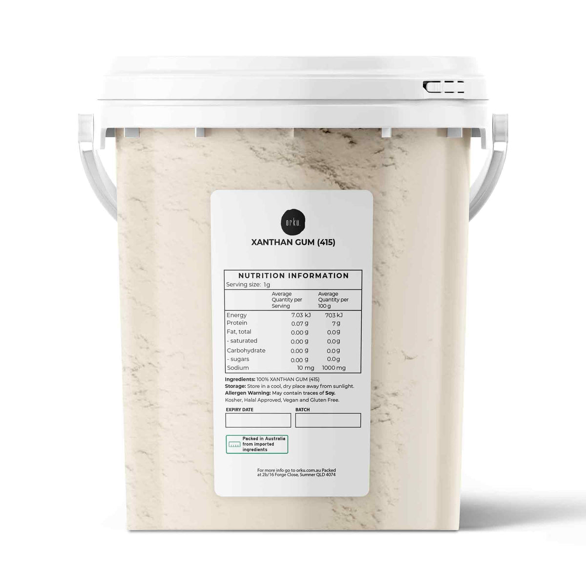 Orku 600g Xanthan Gum Thickener Pure Powder 200 Mesh FCC E415 Food Additive TUB V238-SUPDZ-41235057672272