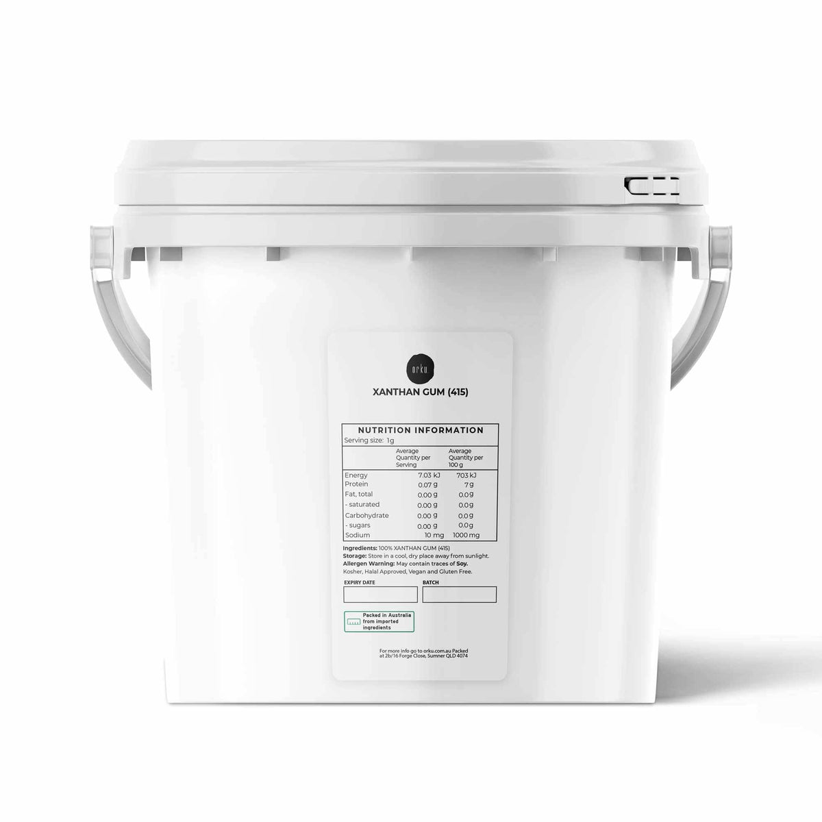 Orku 3Kg Xanthan Gum Thickener Pure Powder 200 Mesh FCC E415 Food Additive TUB V238-SUPDZ-41235057901648