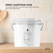 Orku 3Kg Xanthan Gum Thickener Pure Powder 200 Mesh FCC E415 Food Additive TUB V238-SUPDZ-41235057901648